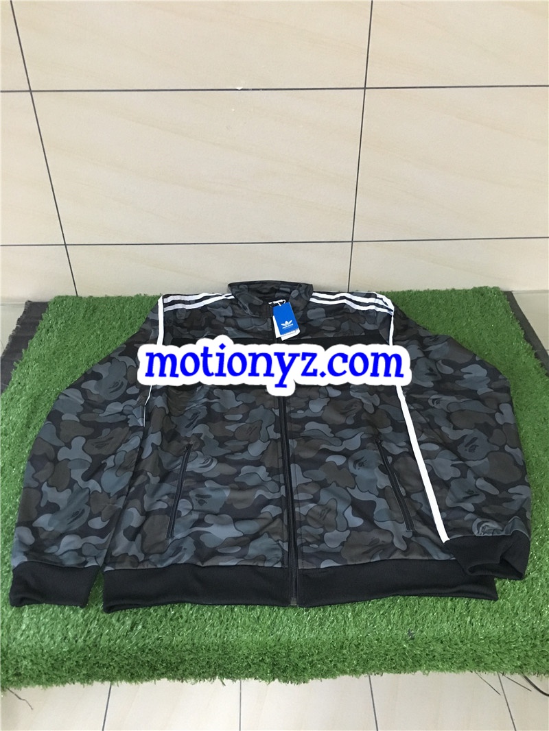 Original Adidas Bathing Ape Bape Jacket Black